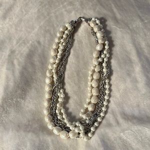 Faux pearl necklace